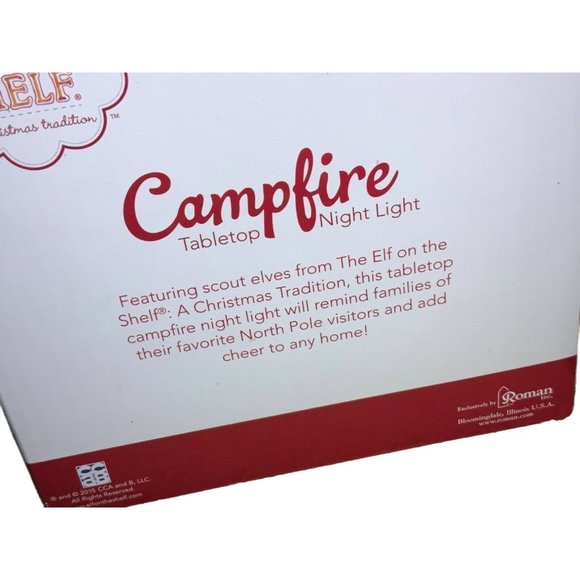 Elf on the Shelf Lighted Christmas Campfire Tabletop  small Light 4.25" H - Picture 8 of 11